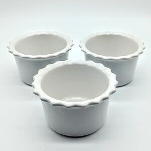 Chantal White 1-Cup Fluted Ceramic Ramekins